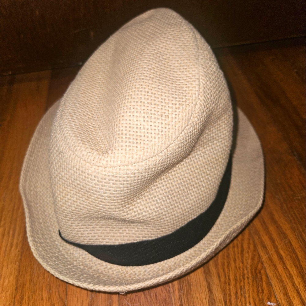 Tan Fedora Hat with Black Band By H&M Size Mens L